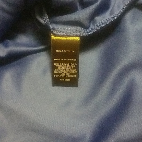 Express dark blue sheer, strapless sundress - Picture 5 of 5